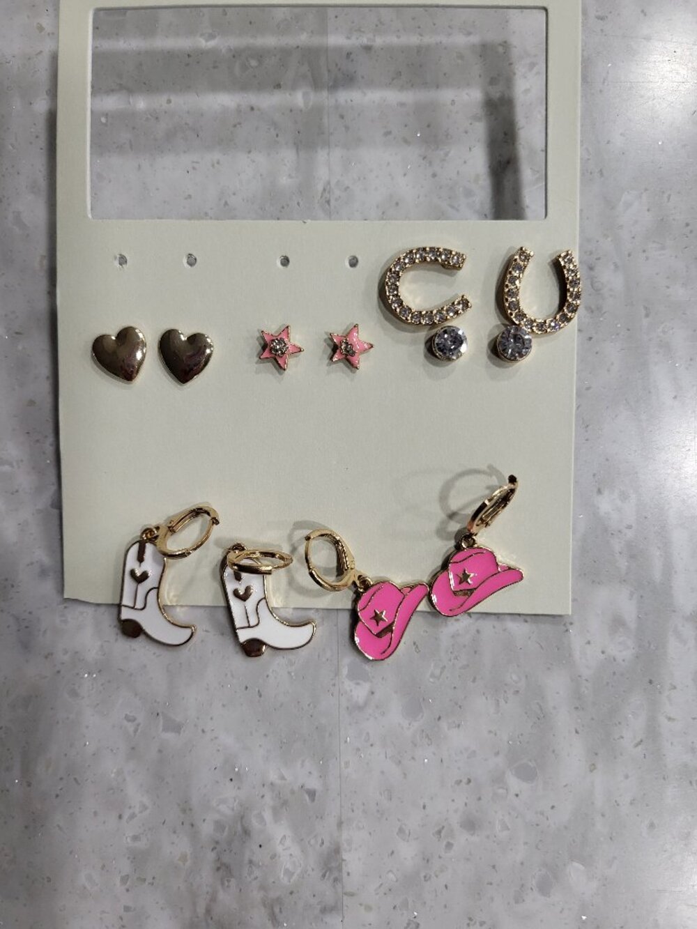 Cute Western earrings 6 pair